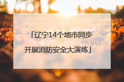 辽宁14个地市同步开展消防安全大演练