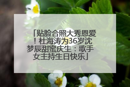 贴脸合照大秀恩爱！杜海涛为36岁沈梦辰甜蜜庆生：歌手女主持生日快乐