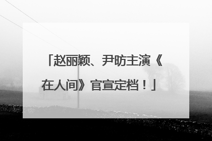 赵丽颖、尹昉主演《在人间》官宣定档！