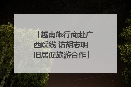 越南旅行商赴广西踩线 访胡志明旧居促旅游合作