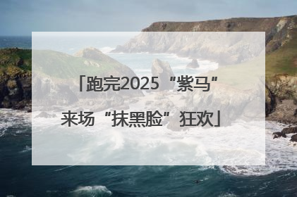 跑完2025“紫马” 来场“抹黑脸”狂欢