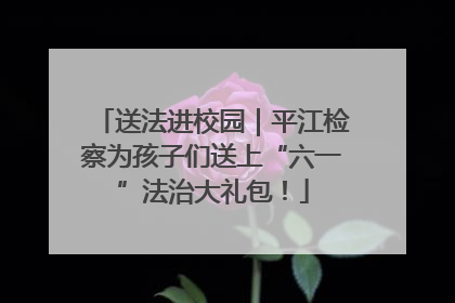 送法进校园｜平江检察为孩子们送上“六一”法治大礼包！