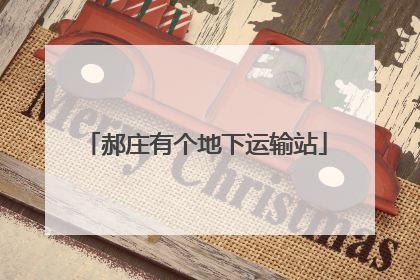 郝庄有个地下运输站
