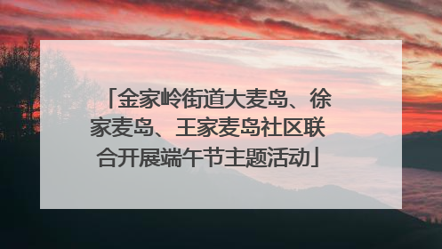 金家岭街道大麦岛、徐家麦岛、王家麦岛社区联合开展端午节主题活动