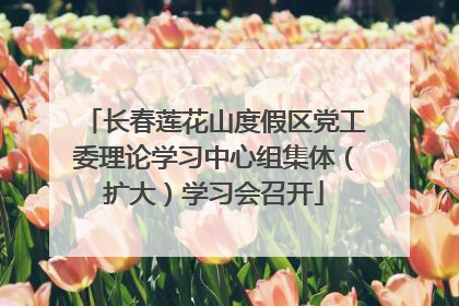长春莲花山度假区党工委理论学习中心组集体（扩大）学习会召开