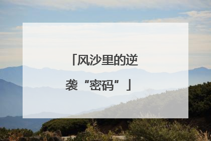 风沙里的逆袭“密码”