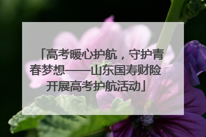 高考暖心护航，守护青春梦想——山东国寿财险开展高考护航活动