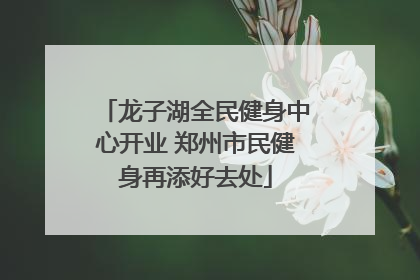 龙子湖全民健身中心开业 郑州市民健身再添好去处