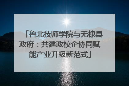 鲁北技师学院与无棣县政府：共建政校企协同赋能产业升级新范式