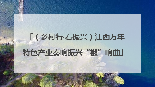 （乡村行·看振兴）江西万年特色产业奏响振兴“椒”响曲