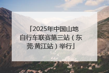 2025年中国山地自行车联赛第三站（东莞·黄江站）举行