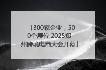 300家企业，500个展位 2025郑州跨境电商大会开幕