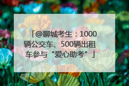 @聊城考生：1000辆公交车、500辆出租车参与“爱心助考”